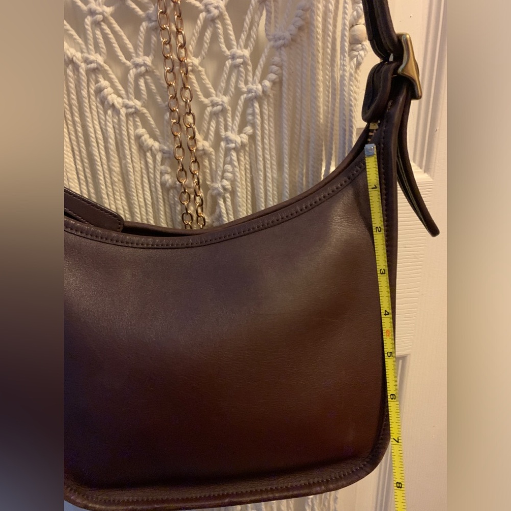 Coach Dark Brown Leather Crossbody Shoulder Bag - Picture 14 of 16